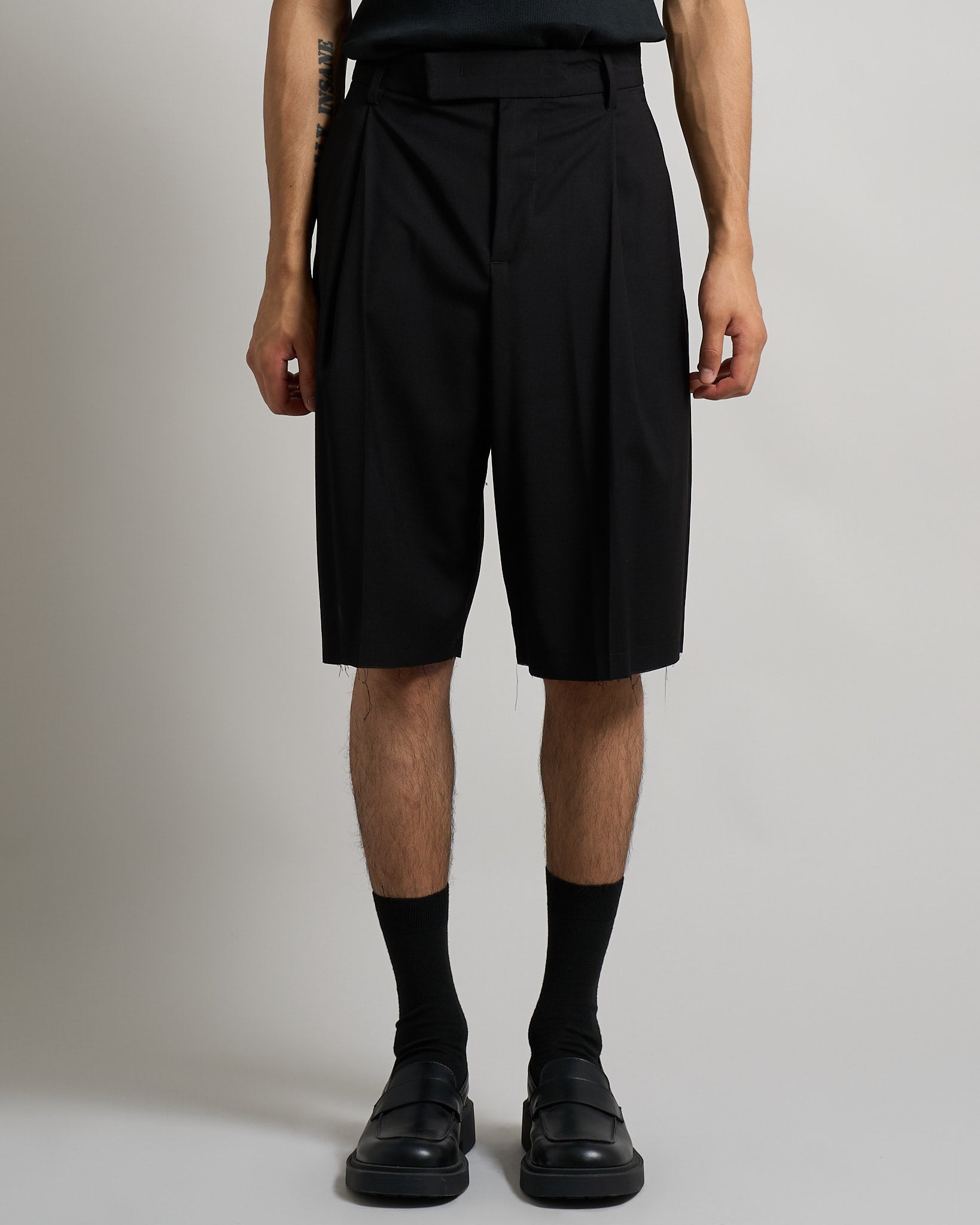 Bermuda Wide con pieghe