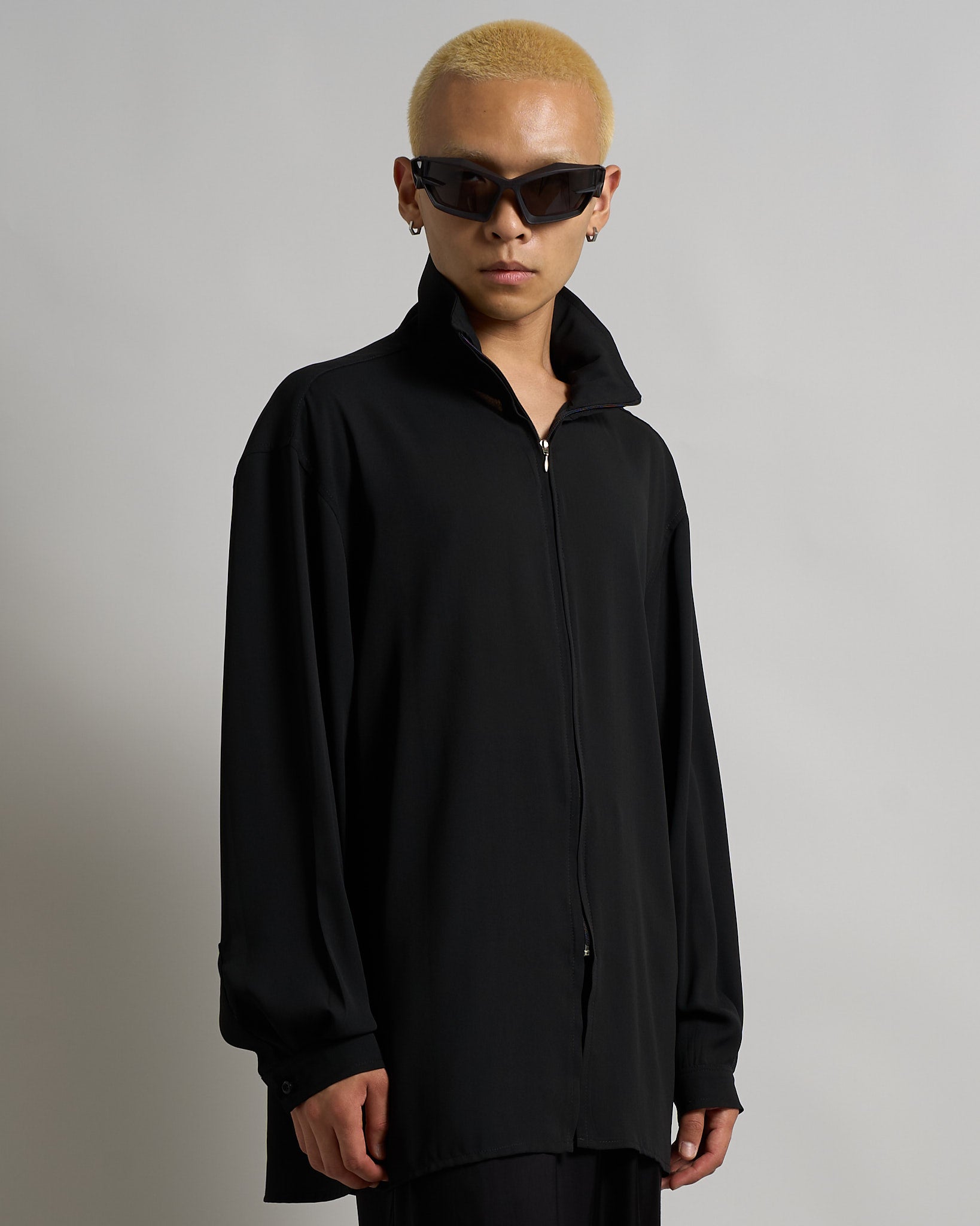 Camicia Over Velata con zip
